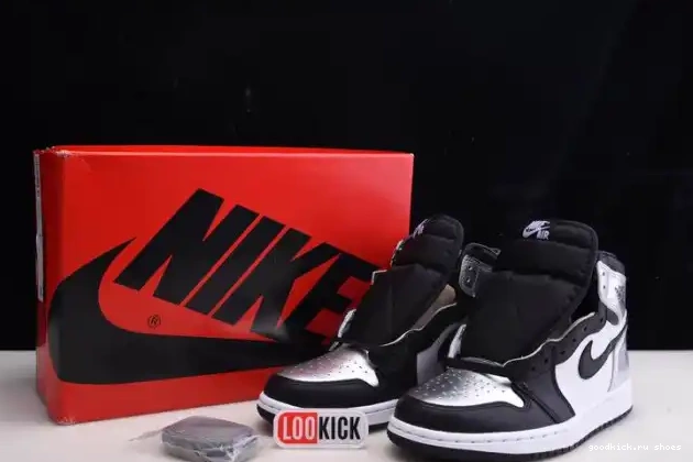 Rep OG JORDAN 1 CD0461-001 TOE AIR HIGH SILVER WMNS 0506